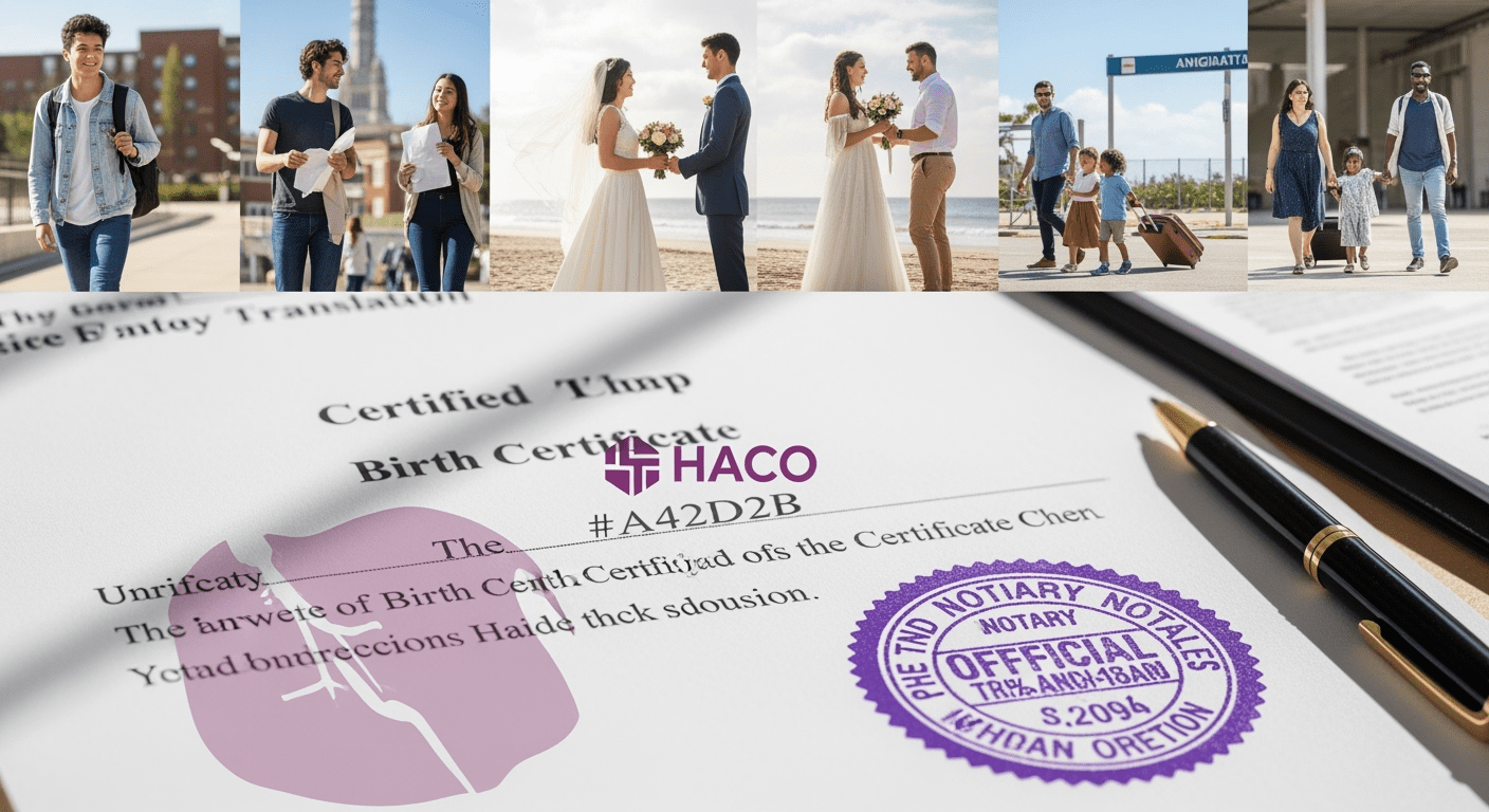 dịch công chứng giấy khai sinh