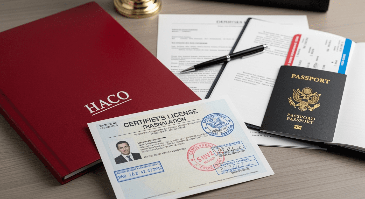 dịch công chứng giấy phép lái xe