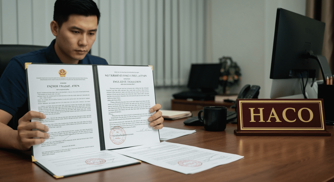 giá dịch công chứng tiếng anh