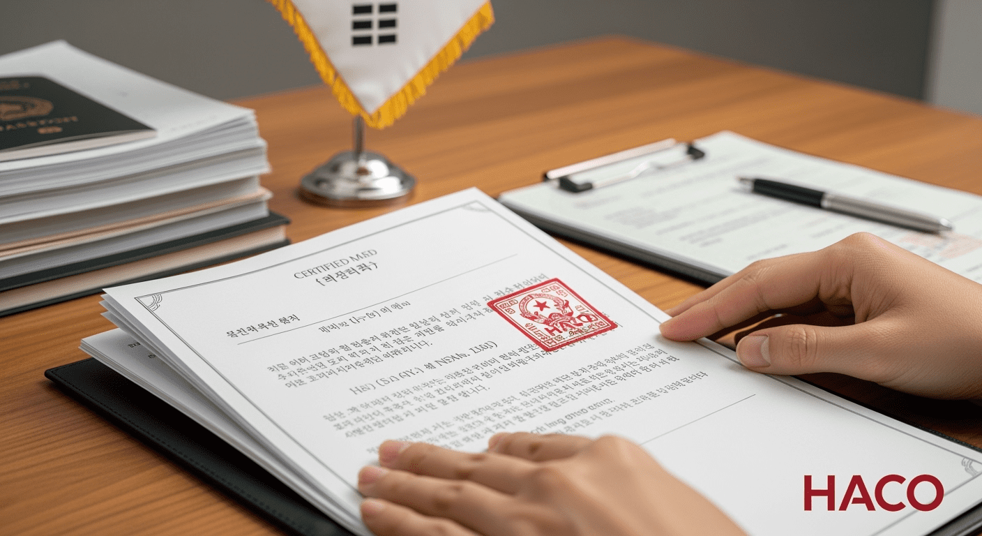 dịch công chứng sổ hộ khẩu tiếng hàn