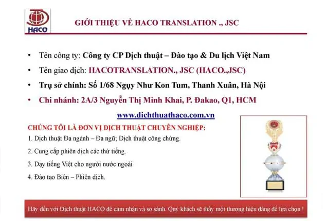 Haco Phat Trien Ben Vung