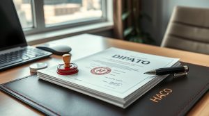 a clean modern office desk bathed in soft natural light 169 aspect ratio a stack of neatly orga.jpg