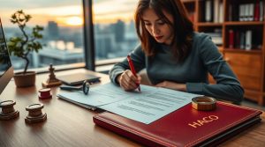 a high resolution realistic image of a meticulously organized modern office desk a focused profes.jpg