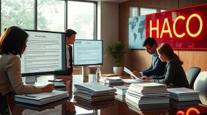 a modern sun drenched professional office with a diverse team of linguists collaborating intently.jpg