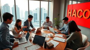 a vibrant modern co working space bustling with activity diverse professionals vietnamese and jap.jpg