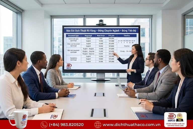 Báo giá dịch thuật chuyên ngành tại TP.HCM