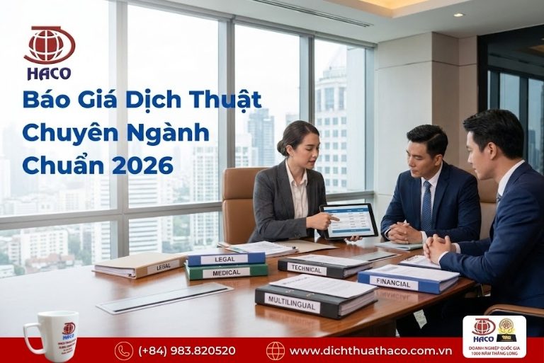 Báo giá dịch thuật chuyên ngành tại TP.HCM
