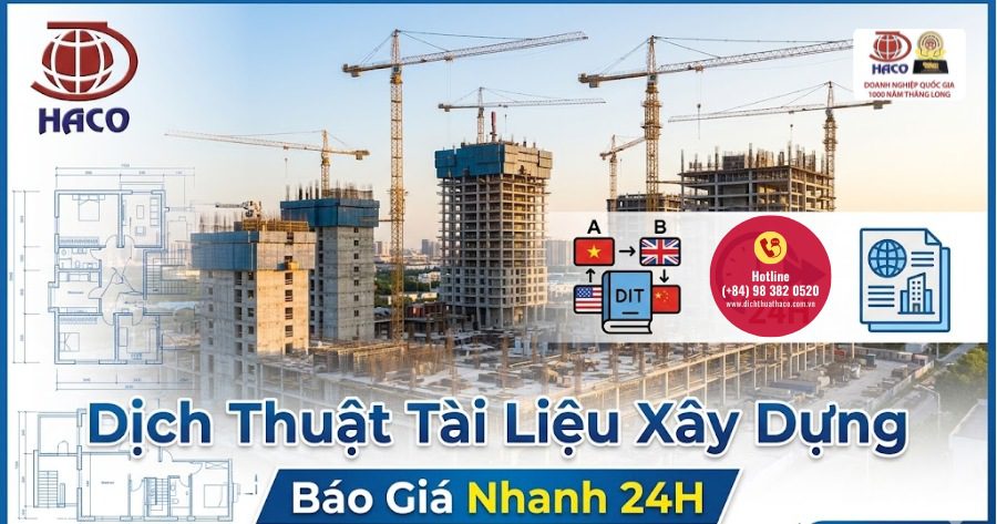 Báo giá dịch thuật chuyên ngành xây dựng