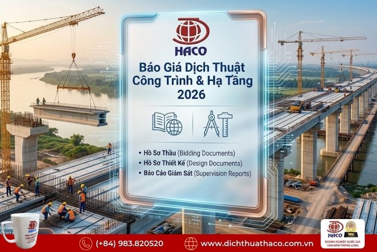 Báo giá dịch thuật chuyên ngành xây dựng