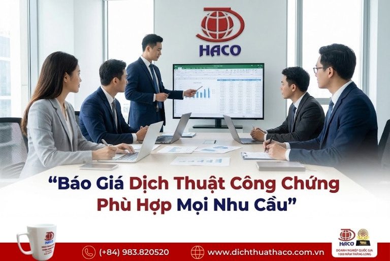 Báo Giá Dịch Thuật Công Chứng Mới Nhất