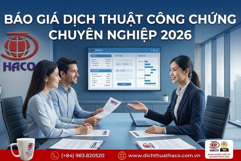 Báo Giá Dịch Thuật Công Chứng Mới Nhất