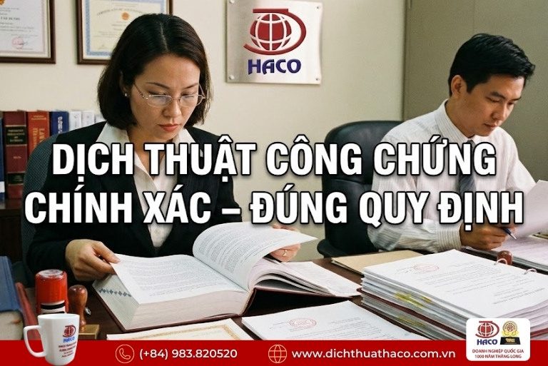 Báo Giá Dịch Thuật Công Chứng Mới Nhất