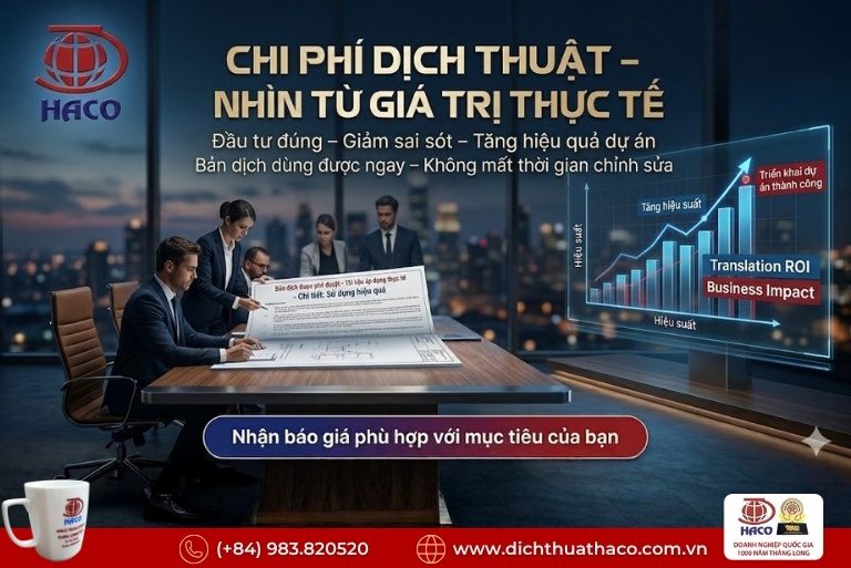 Báo giá dịch thuật dự án đa ngành