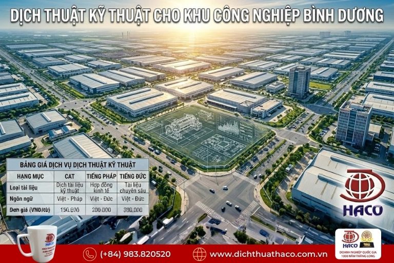 Báo giá dịch thuật kỹ thuật Bình Dương