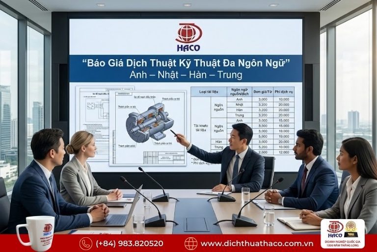 Báo giá dịch thuật kỹ thuật Bình Dương