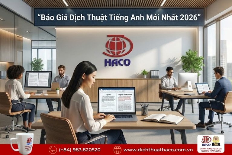 Báo Giá Dịch Thuật Tiếng Anh Mới Nhất