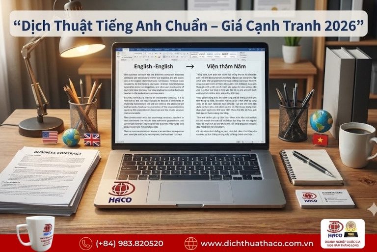 Báo Giá Dịch Thuật Tiếng Anh Mới Nhất