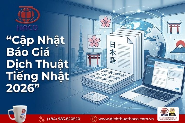 Báo Giá Dịch Thuật Tiếng Nhật Mới Nhất
