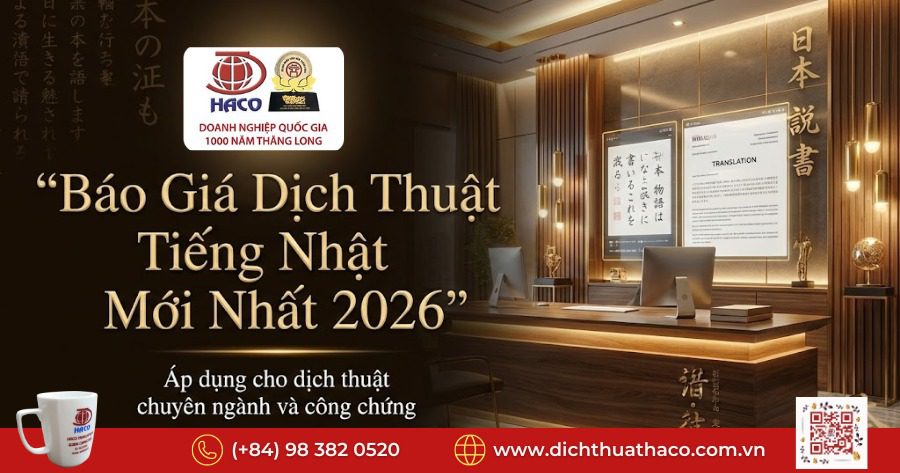 Báo Giá Dịch Thuật Tiếng Nhật Mới Nhất