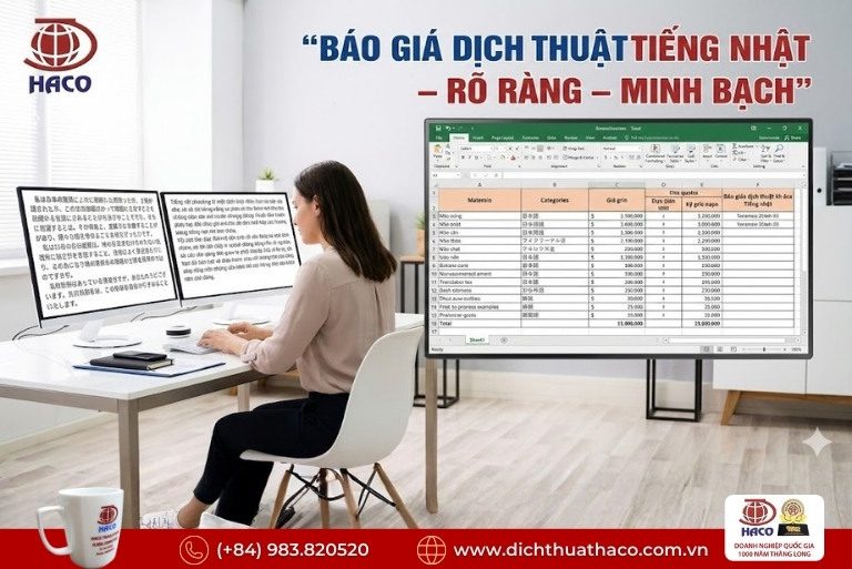 Báo Giá Dịch Thuật Tiếng Nhật Mới Nhất