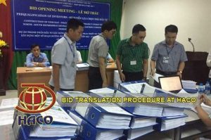 Bid Translation Procedure At Haco