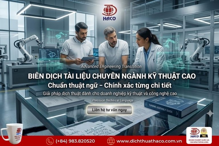Biên dịch tài liệu chuyên ngành kỹ thuật cao