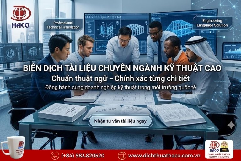 Biên dịch tài liệu chuyên ngành kỹ thuật cao