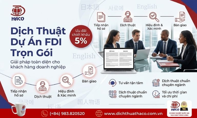 Dịch Thuật Dự Án FDI Trọn Gói