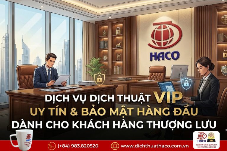 Công ty dịch thuật chuyên nghiệp – Dịch vụ dành cho khách hàng VIP