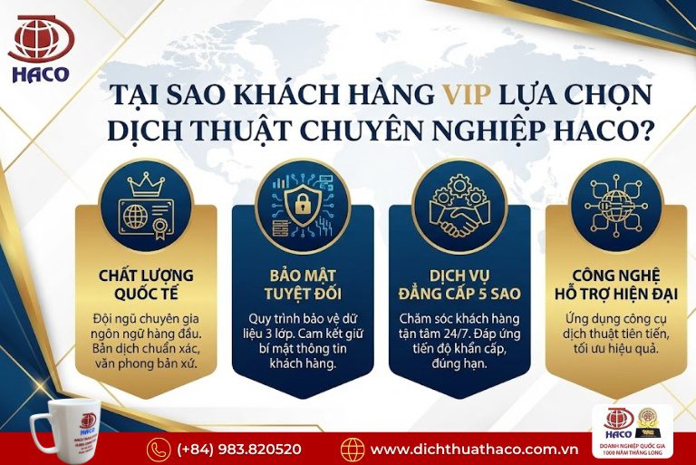 Công ty dịch thuật chuyên nghiệp – Dịch vụ dành cho khách hàng VIP