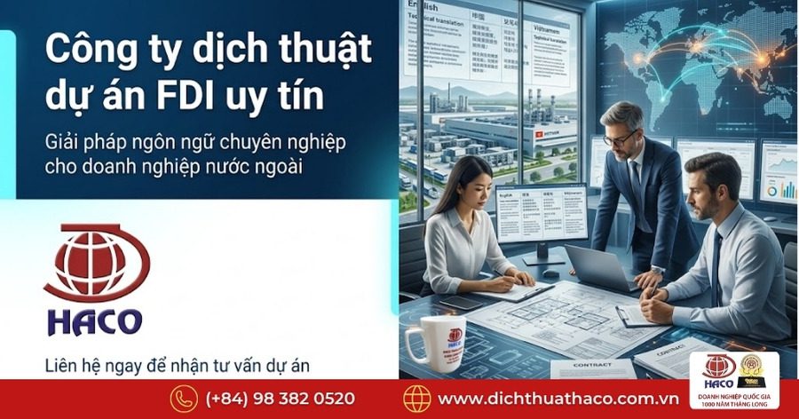 Công ty dịch thuật dự án FDI uy tín