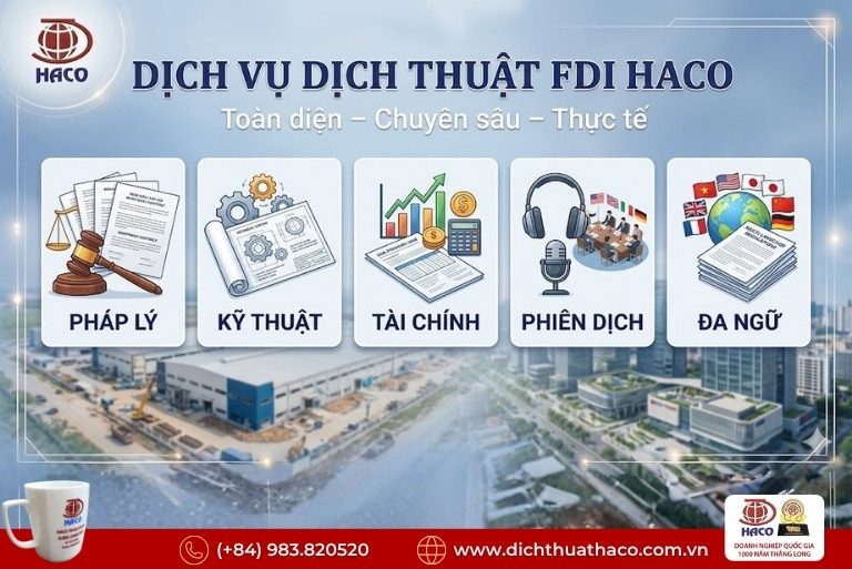 Công ty dịch thuật dự án FDI uy tín