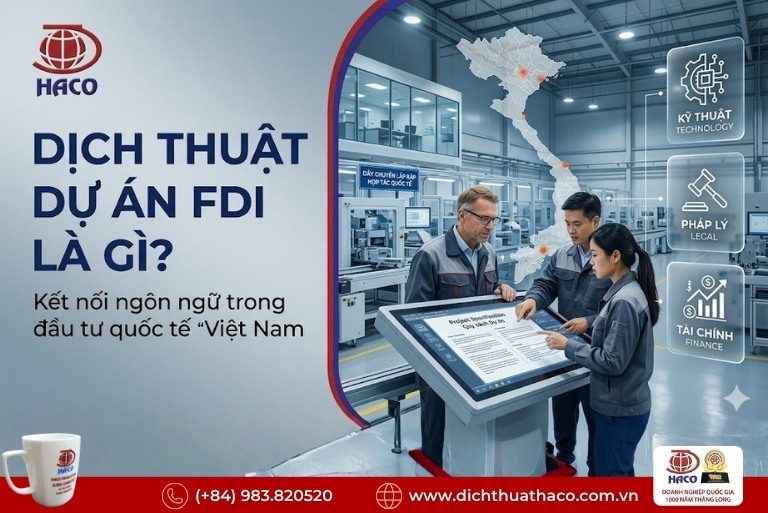 Công ty dịch thuật dự án FDI uy tín