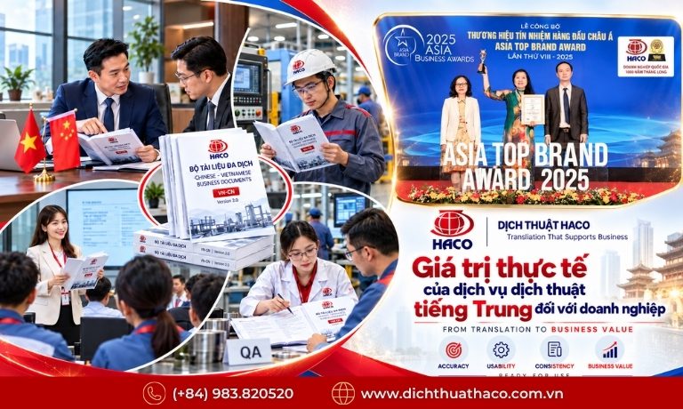 Công ty dịch thuật tiếng Trung uy tín cho doanh nghiệp – HACO 4 cong ty dich thuat tieng trung 5