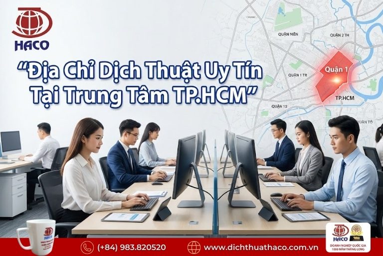 Công ty dịch thuật uy tín quận 1 TP.HCM