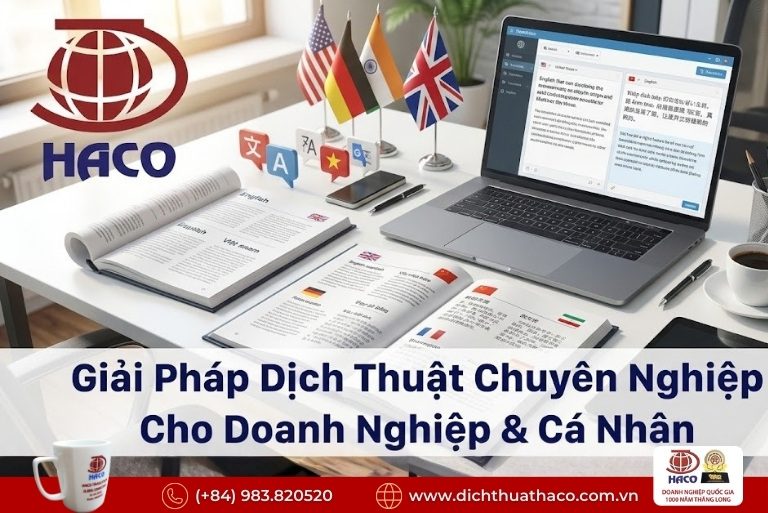 Công ty dịch thuật uy tín quận 1 TP.HCM