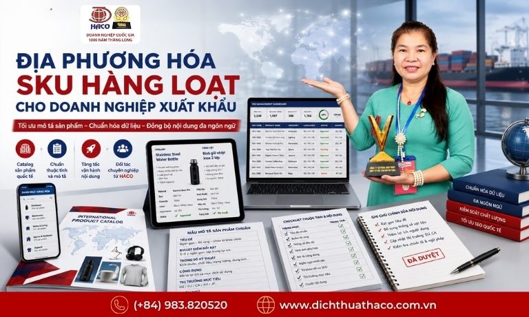 Dịch thuật HACO – Đối tác địa phương hóa mô tả sản phẩm SKU hàng loạt cho doanh nghiệp xuất khẩu 4 dia phuong hoa mo ta san pham sku hang loat 3