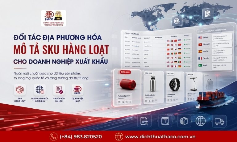 Dịch thuật HACO – Đối tác địa phương hóa mô tả sản phẩm SKU hàng loạt cho doanh nghiệp xuất khẩu 2 dia phuong hoa mo ta san pham sku hang loat 5