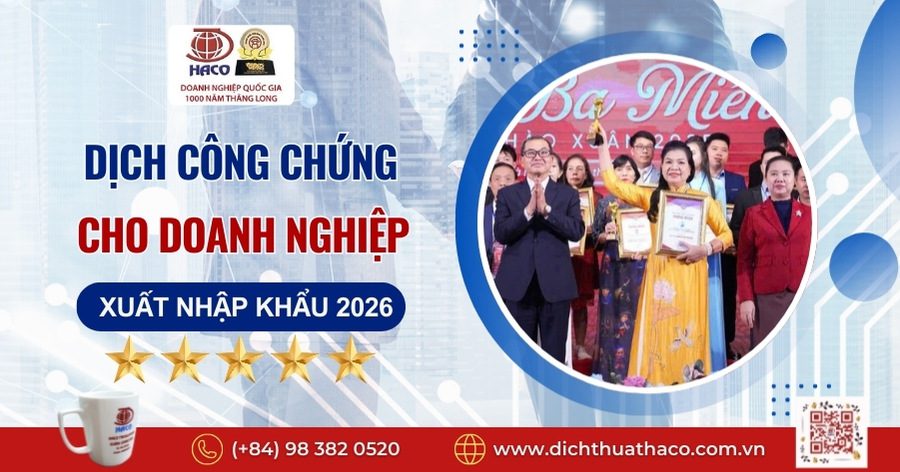 Dịch Công Chứng Cho Doanh Nghiệp Xuất Nhập Khẩu