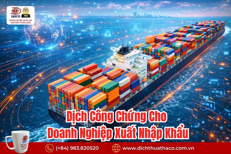 Dịch Công Chứng Cho Doanh Nghiệp Xuất Nhập Khẩu