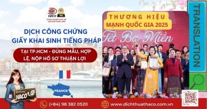 Dich Cong Chung Giay Khai Sinh Tieng Phap Tai Tp Hcm