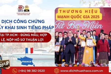 Dich Cong Chung Giay Khai Sinh Tieng Phap Tai Tp Hcm