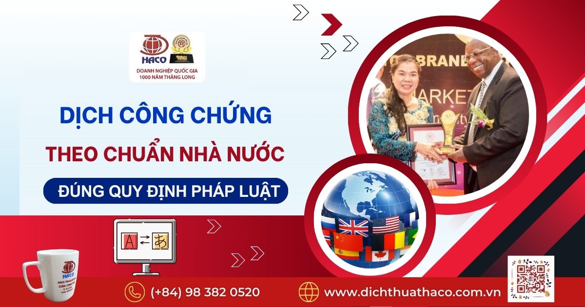 Dịch Công Chứng Theo Chuẩn Nhà Nước – Đúng Quy Định Pháp Luật