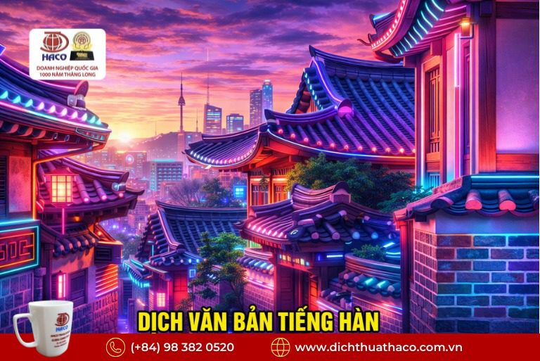 Dịch Công Chứng Tiếng Hàn Lấy Nhanh Tại Hà Nội