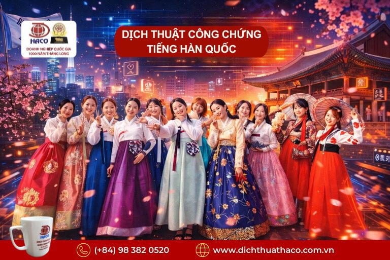 Dịch Công Chứng Tiếng Hàn Lấy Nhanh Tại Hà Nội
