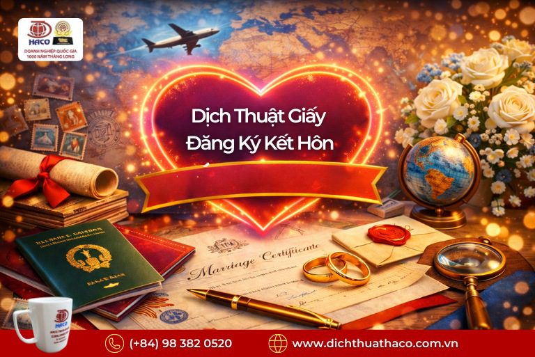 Dịch Giấy Đăng Ký Kết Hôn – Khai Sinh – Học Bạ – Bằng Cấp