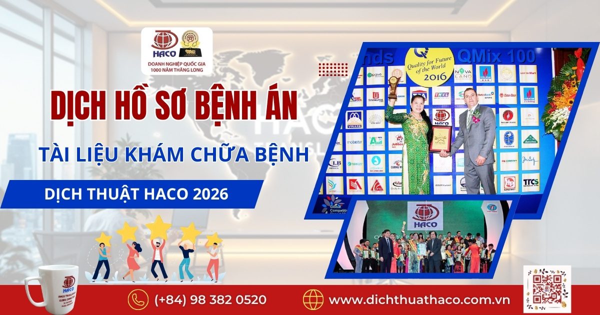 Dịch Hồ Sơ Bệnh Án – Tài Liệu Khám Chữa Bệnh