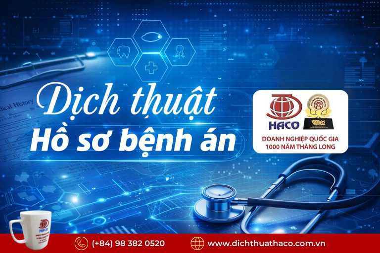 Dịch Hồ Sơ Bệnh Án – Tài Liệu Khám Chữa Bệnh