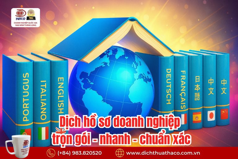 Dịch hồ sơ doanh nghiệp trọn gói – nhanh – chuẩn xác