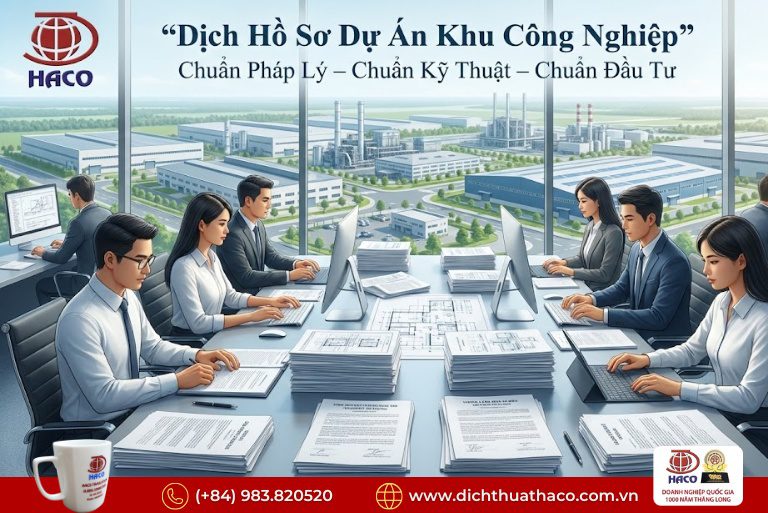 Dịch Hồ Sơ Dự Án Khu Công Nghiệp Chuẩn Pháp Lý – Chuẩn Kỹ Thuật – Chuẩn Đầu Tư 1 https://dichthuathaco.com.vn/
